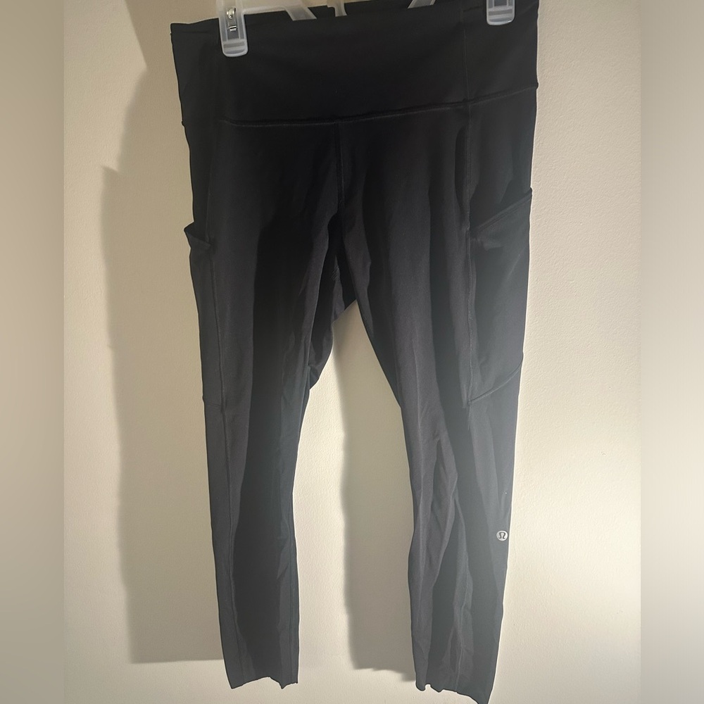 Lulu lemon black leggings, size 12 - Picture 2 of 3